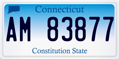 CT license plate AM83877
