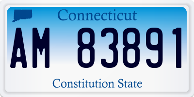 CT license plate AM83891