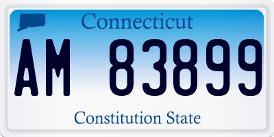 CT license plate AM83899