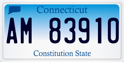 CT license plate AM83910