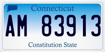 CT license plate AM83913