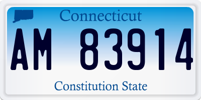 CT license plate AM83914