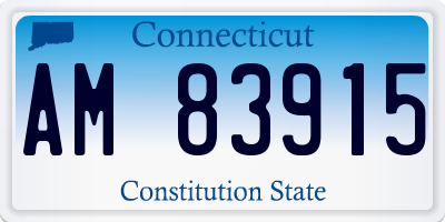 CT license plate AM83915