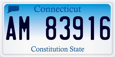 CT license plate AM83916