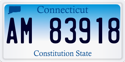 CT license plate AM83918