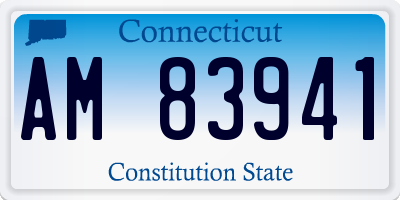 CT license plate AM83941