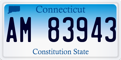 CT license plate AM83943