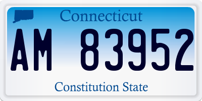 CT license plate AM83952