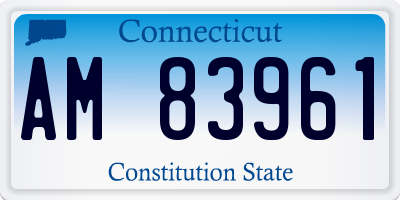 CT license plate AM83961