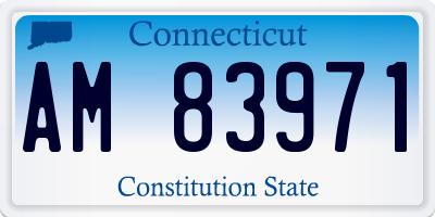 CT license plate AM83971