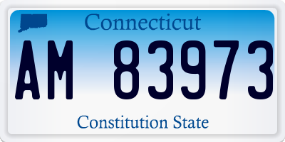 CT license plate AM83973