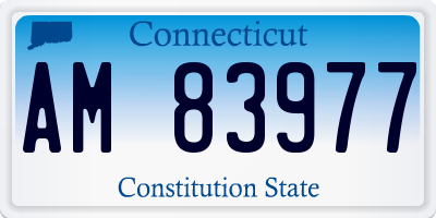 CT license plate AM83977