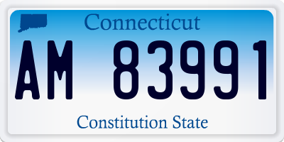 CT license plate AM83991