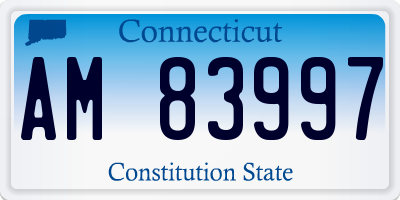 CT license plate AM83997