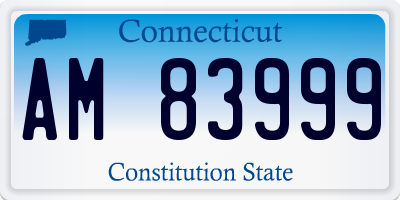 CT license plate AM83999