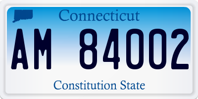 CT license plate AM84002