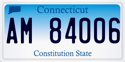 CT license plate AM84006