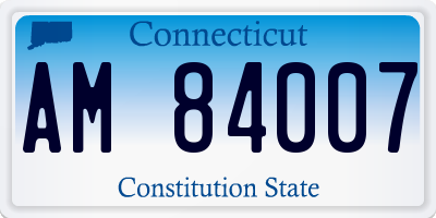 CT license plate AM84007