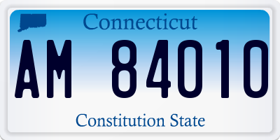 CT license plate AM84010