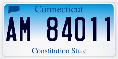 CT license plate AM84011
