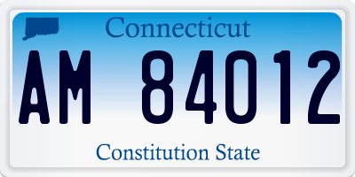 CT license plate AM84012