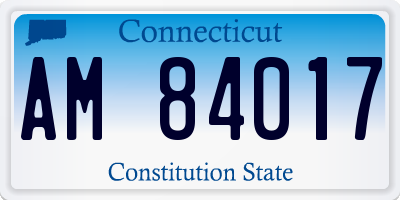 CT license plate AM84017