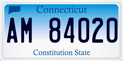 CT license plate AM84020