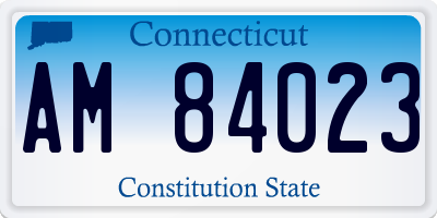 CT license plate AM84023