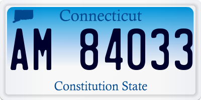 CT license plate AM84033