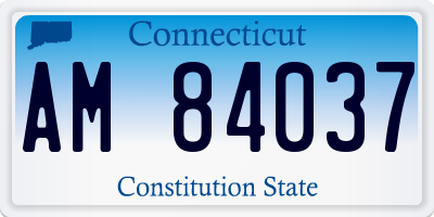 CT license plate AM84037