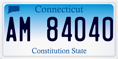 CT license plate AM84040