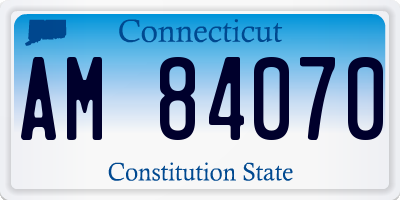 CT license plate AM84070