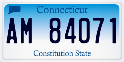 CT license plate AM84071