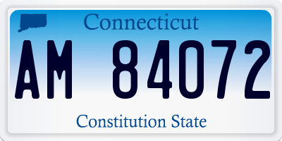 CT license plate AM84072