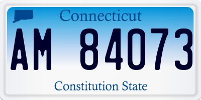CT license plate AM84073