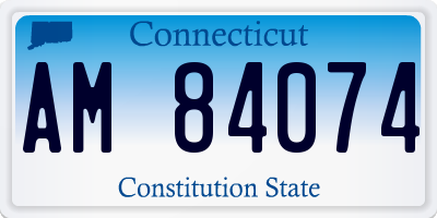 CT license plate AM84074