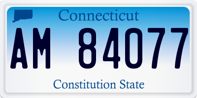 CT license plate AM84077