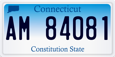 CT license plate AM84081
