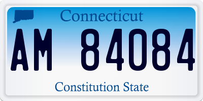 CT license plate AM84084