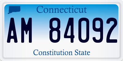 CT license plate AM84092