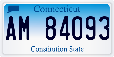 CT license plate AM84093
