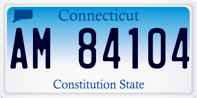 CT license plate AM84104