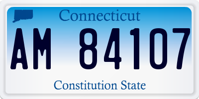 CT license plate AM84107