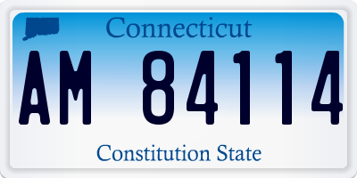 CT license plate AM84114