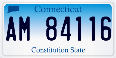CT license plate AM84116