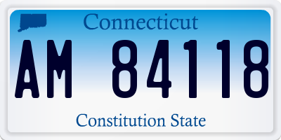 CT license plate AM84118