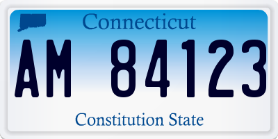 CT license plate AM84123