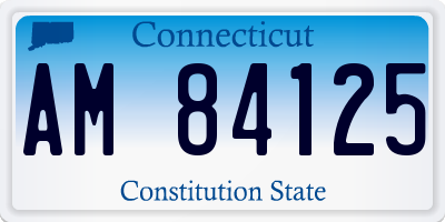 CT license plate AM84125