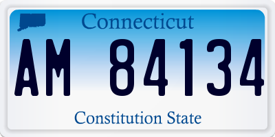 CT license plate AM84134