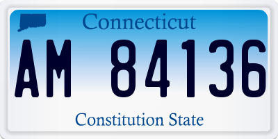 CT license plate AM84136